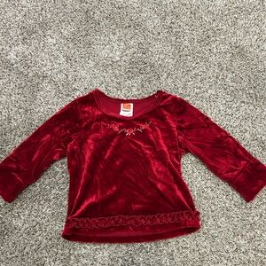 McDonald's Kids Red Velvet Top